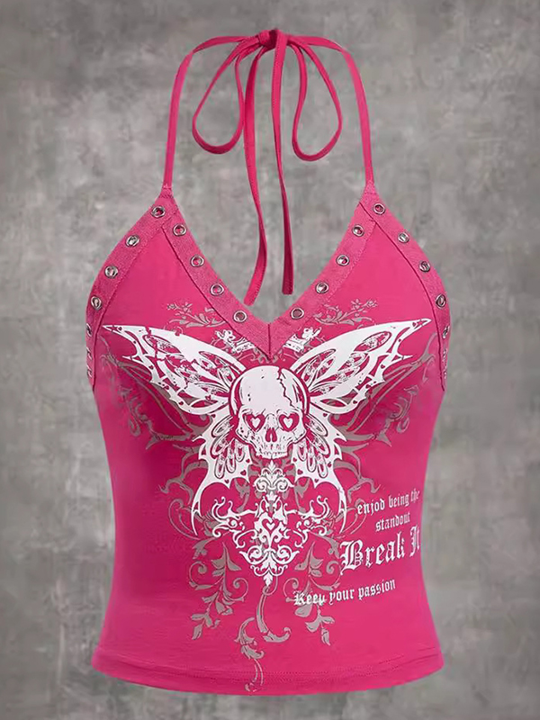 EMMIOL Gilet con stampa diavolo