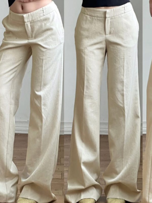 EMMIOL Retro Old Money Straight Leg Pants