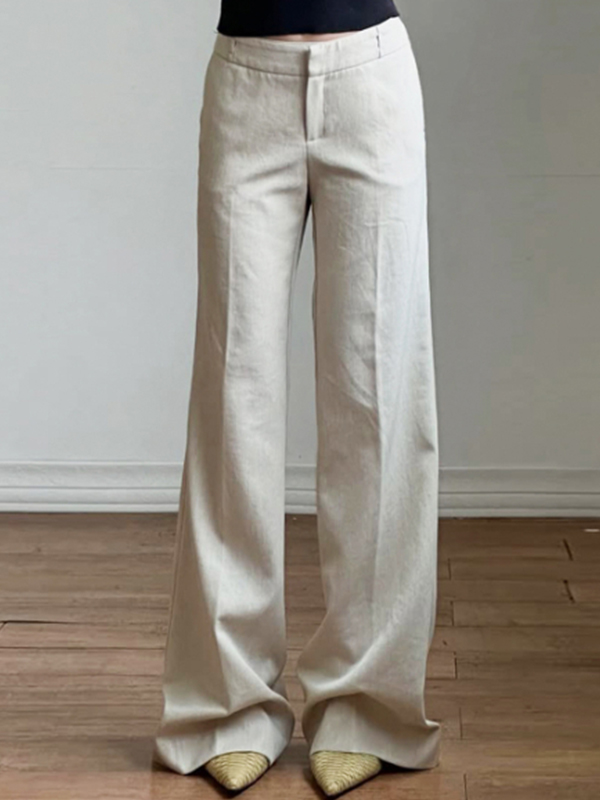 EMMIOL Retro Old Money Straight Leg Pants