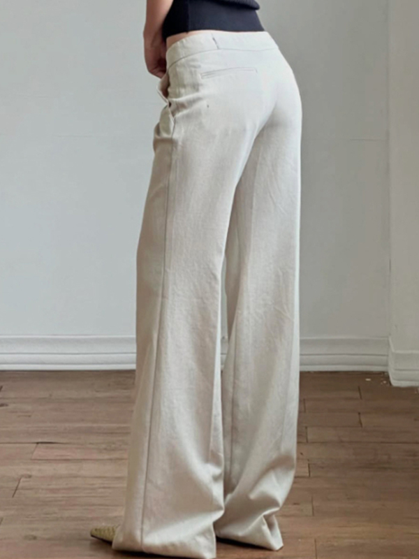 EMMIOL Retro Old Money Straight Leg Pants