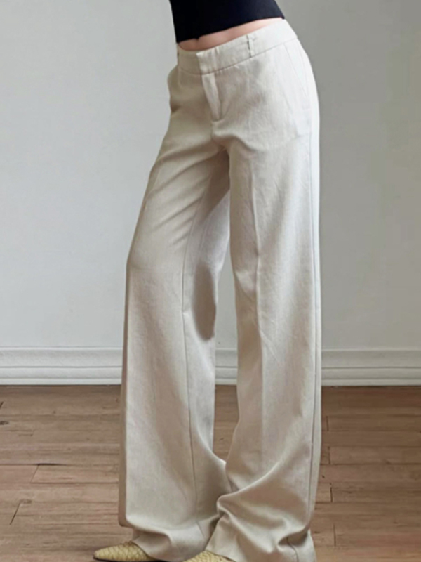 EMMIOL Retro Old Money Straight Leg Pants