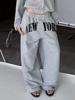 EMMIOL Pantalones deportivos casuales con estampado de Nueva York