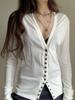 EMMIOL V-Neck Long-Sleeve Knit Cardigan Long Sleeve