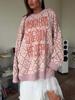 EMMIOL Diamond-Patterned Loose-Fit Sweater