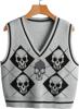 EMMIOL Halloween Totenkopf Pullover Weste