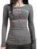 EMMIOL Retro-Printed Top Long Sleeve