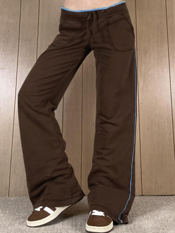 EMMIOL Pantalones deportivos holgados y cómodos con bloques de color