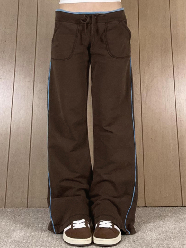 EMMIOL Pantalones deportivos holgados y cómodos con bloques de color