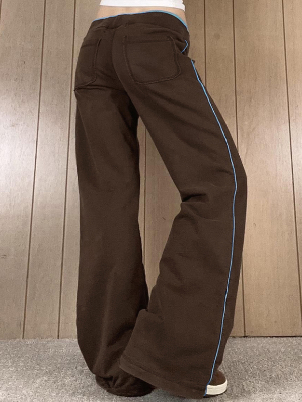 EMMIOL Pantalones deportivos holgados y cómodos con bloques de color