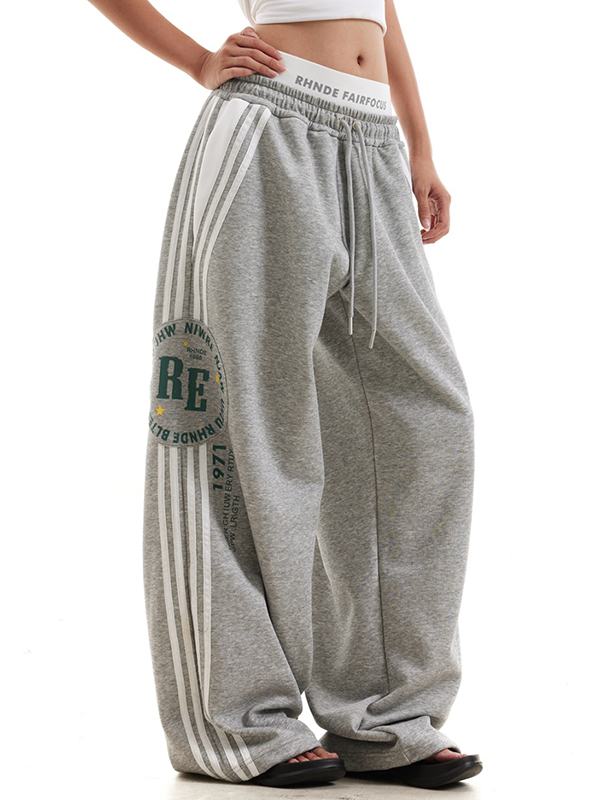 EMMIOL Pantalones deportivos con estampado retro de chica sexy