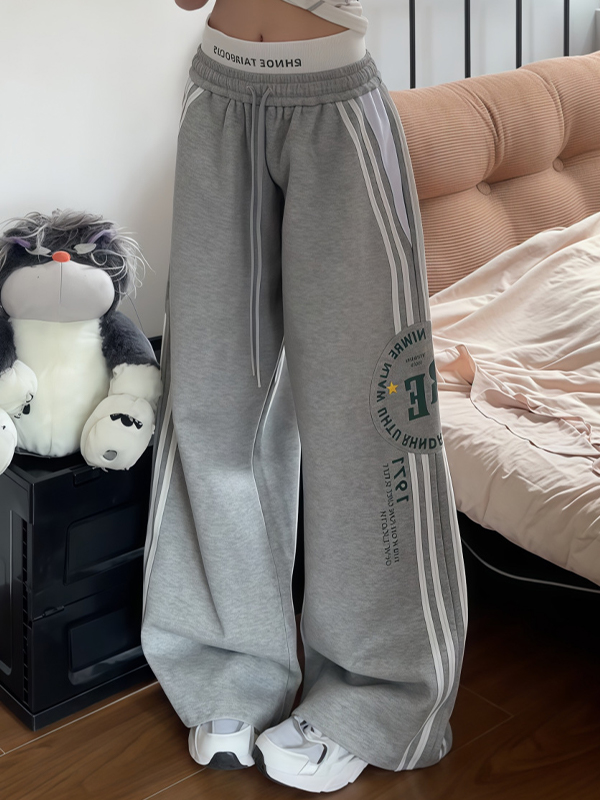 EMMIOL Pantalones deportivos con estampado retro de chica sexy