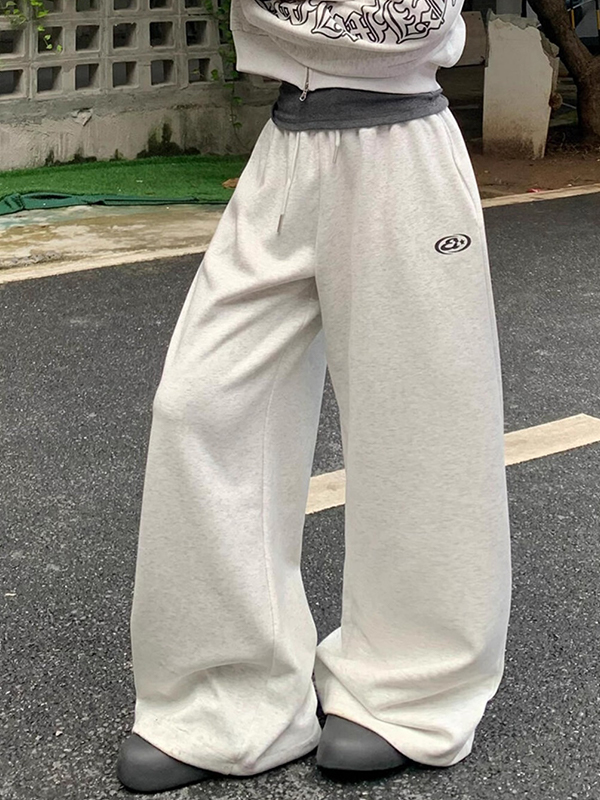 EMMIOL Gothic Letter Print Casual Sweatpants