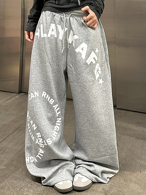 EMMIOL Pantalones deportivos con estampado retro de chica sexy