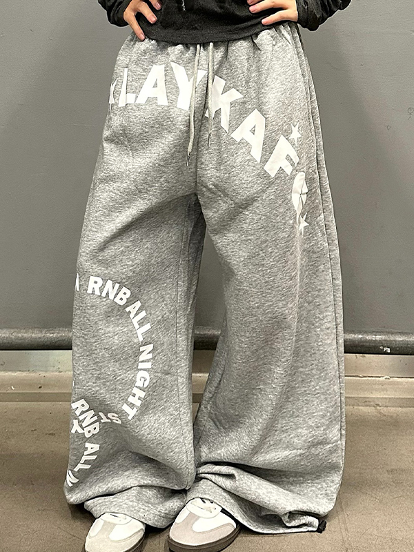 EMMIOL Pantalones deportivos con estampado retro de chica sexy