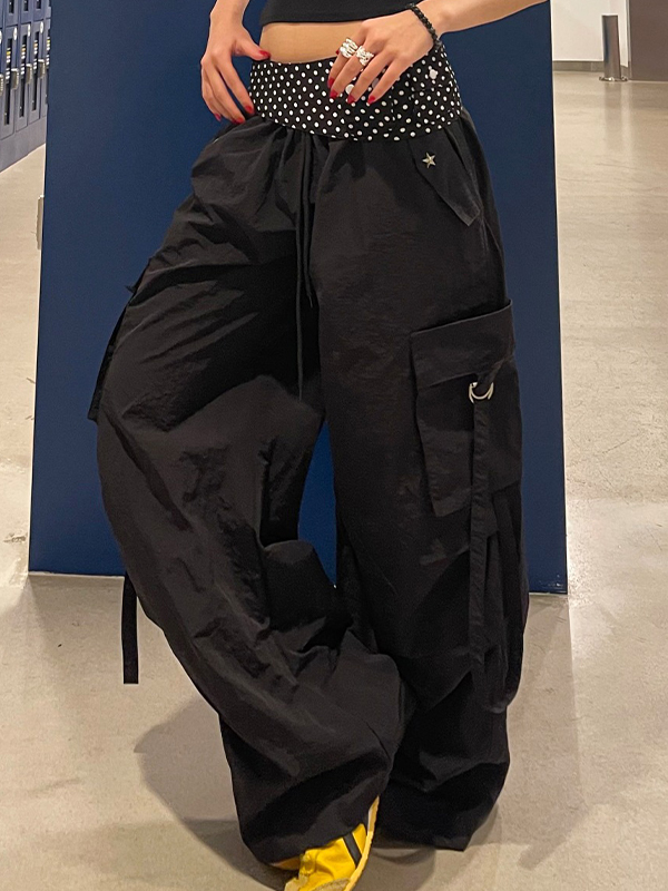 EMMIOL Pantalones anchos con estampado retro de chica sexy