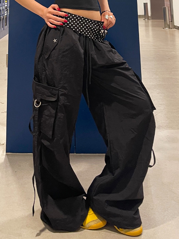 EMMIOL Pantalones anchos con estampado retro de chica sexy