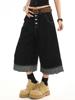 EMMIOL Jeans cargo stampati con filo spesso retrò