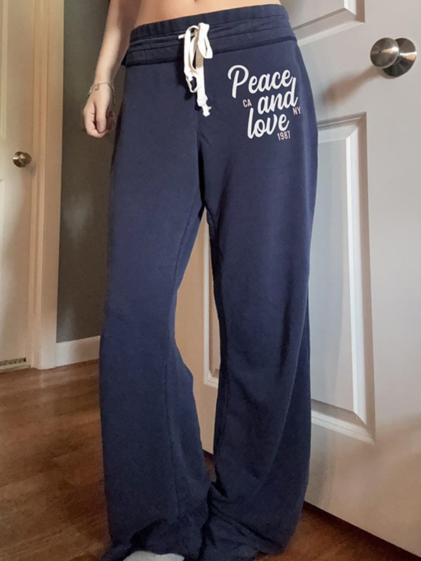 EMMIOL Pantalones deportivos estampados con cintura elástica