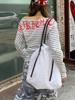 EMMIOL Striped Off-Shoulder Long Sleeve