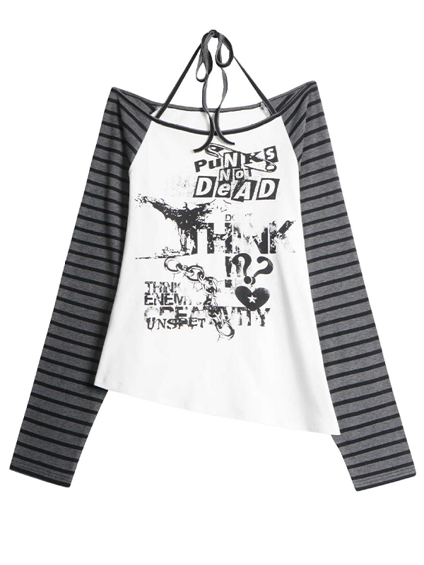 EMMIOL Y2K Star Stripe Long Sleeve
