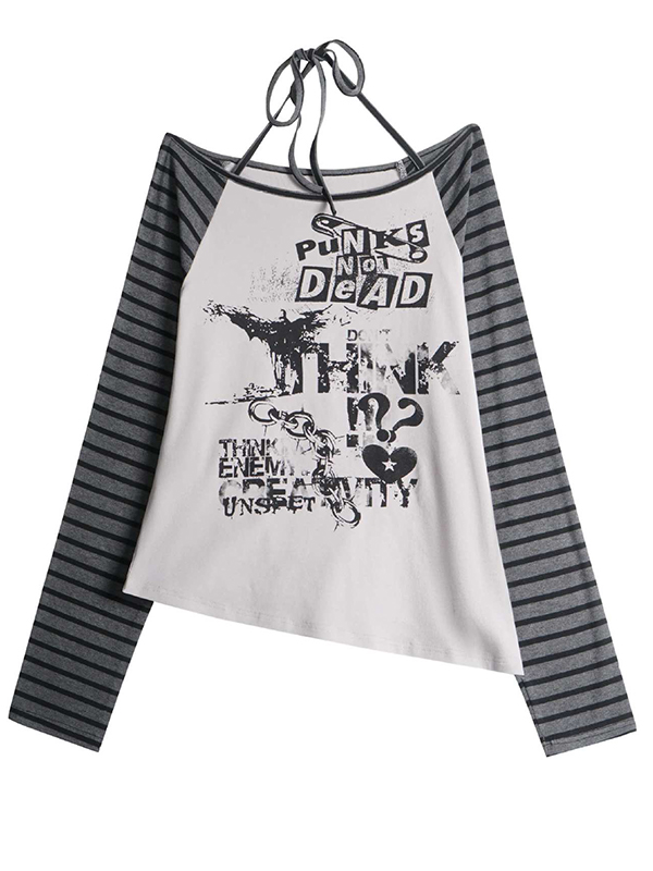 EMMIOL Y2K Star Stripe Long Sleeve