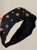EMMIOL Diadema de ala ancha con remaches de estrella