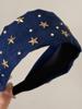 EMMIOL Diadema de ala ancha con remaches de estrella