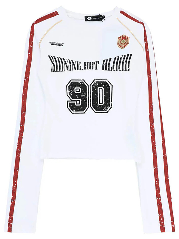 EMMIOL Sports-Style Polo Shirt Long Sleeve