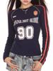 EMMIOL Sports-Style Polo Shirt Long Sleeve