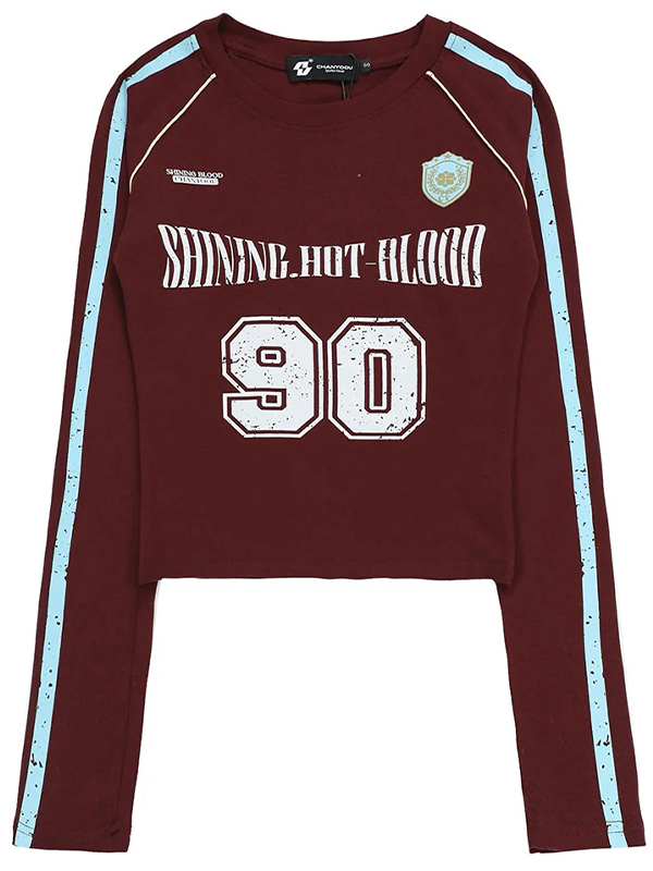 EMMIOL Sports-Style Polo Shirt Long Sleeve