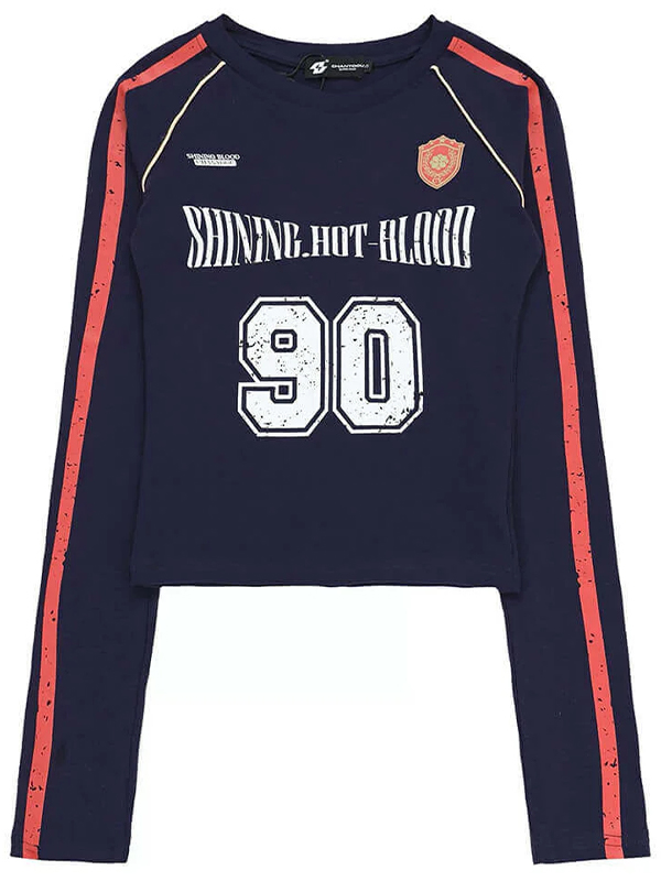 EMMIOL Sports-Style Polo Shirt Long Sleeve