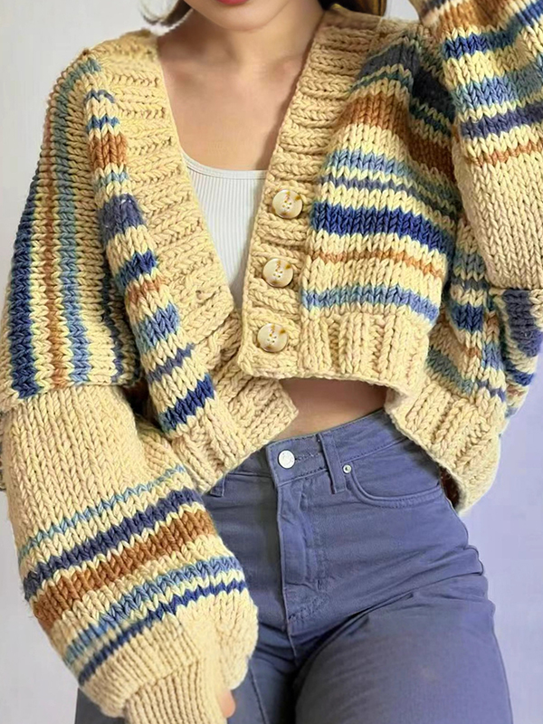 EMMIOL Cardigan con motivo etnico pigro