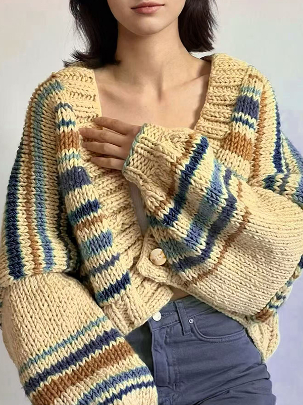 EMMIOL Cardigan con motivo etnico pigro