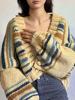 EMMIOL Cardigan con motivo etnico pigro