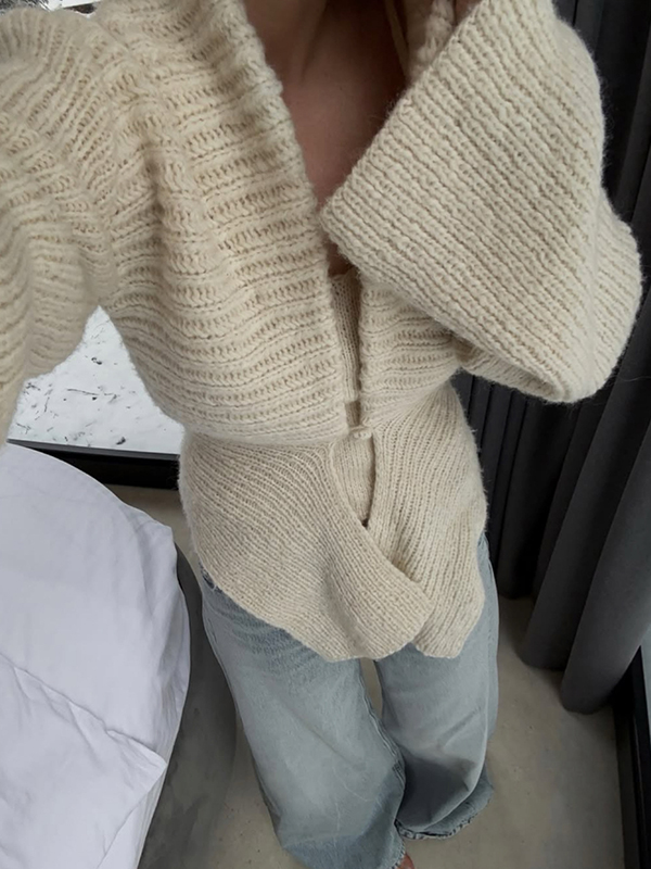 EMMIOL Cardigan con bottoni in tinta unita