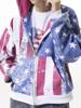 EMMIOL National Flag Retro Print Zip Up Hoodie Jacket