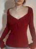 EMMIOL Fashionable Cross V-Neck Long Sleeve