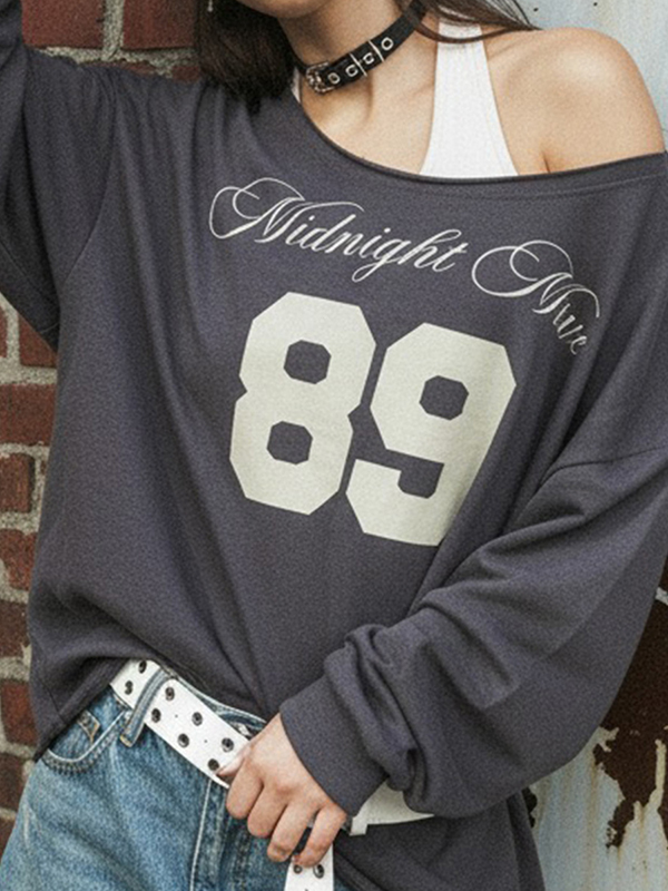 EMMIOL Digital Sports Printing Oversized Long Sleeve