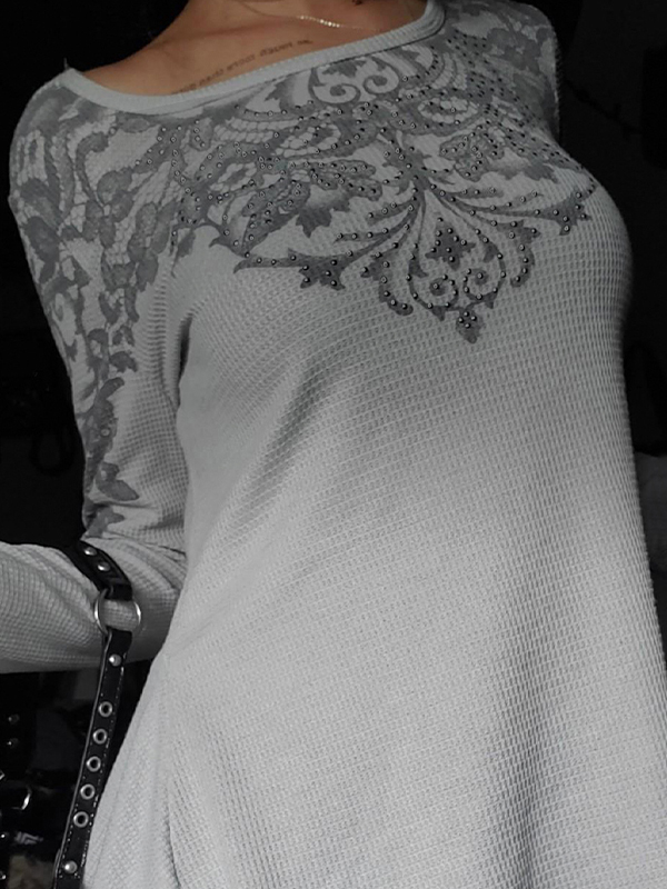 EMMIOL Dark Floral Print Long Sleeve