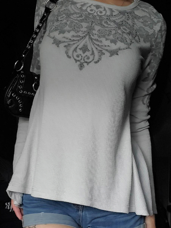 EMMIOL Dark Floral Print Long Sleeve