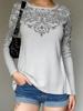 EMMIOL Dark Floral Print Long Sleeve