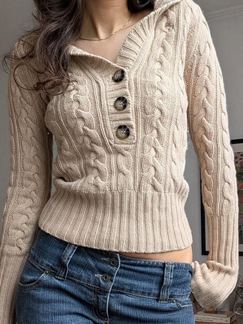 Grobkörnige Pullover im Retro-Stil