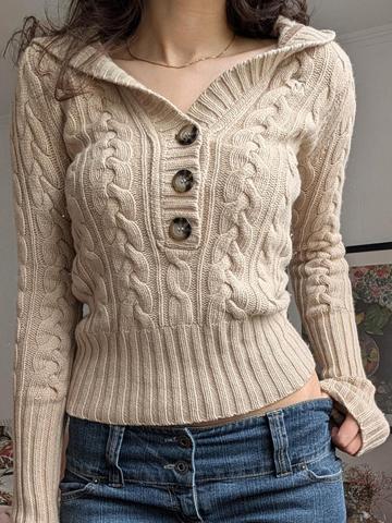 Grobkörnige Pullover im Retro-Stil