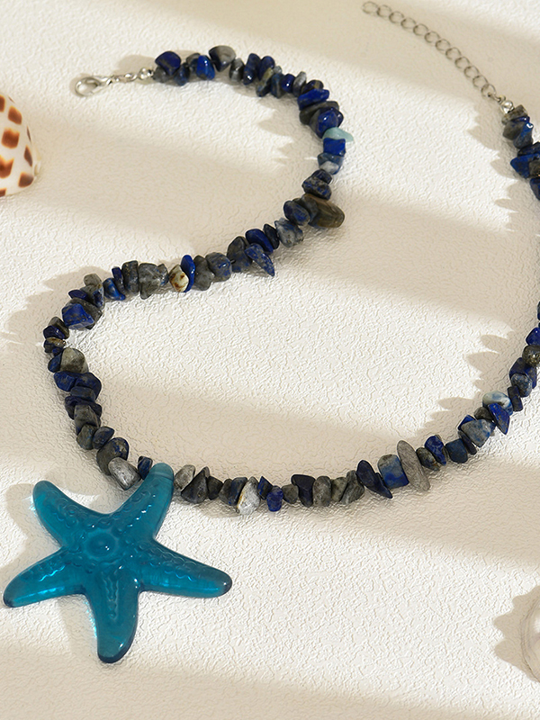 EMMIOL Collana con perline a forma di stella marina 3D