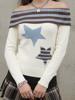 EMMIOL Five-Pointed Star Stripes Sweaters