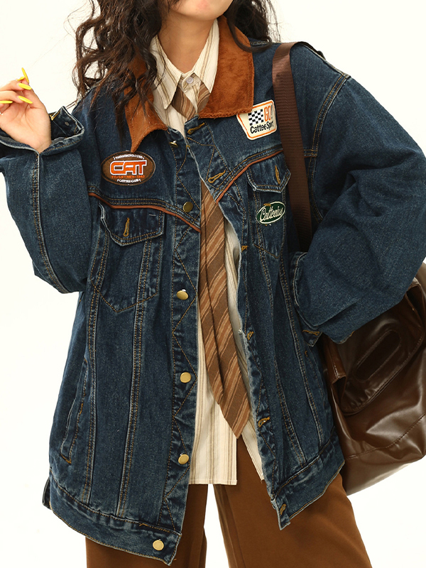 EMMIOL Retro Washed Denim Jacket