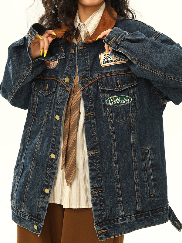 EMMIOL Retro Washed Denim Jacket