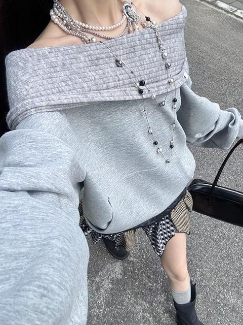 Mamba – Oversize-Langarmshirt aus Baumwollmischgewebe