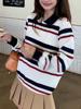 EMMIOL Contrasting Stripes Long Sleeve