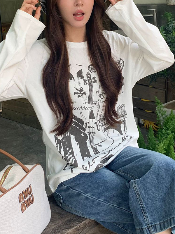 EMMIOL American Style Prints Long Sleeve